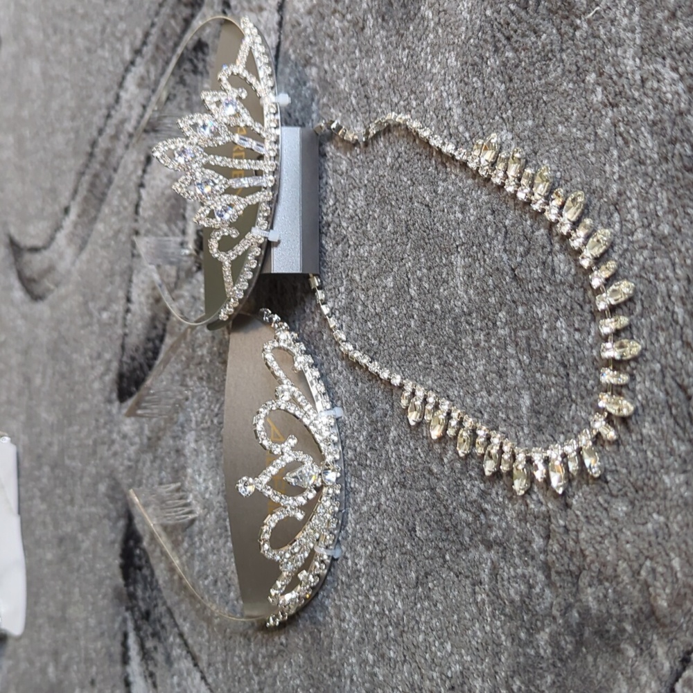 2 Tiaras and 1 necklace Brand New